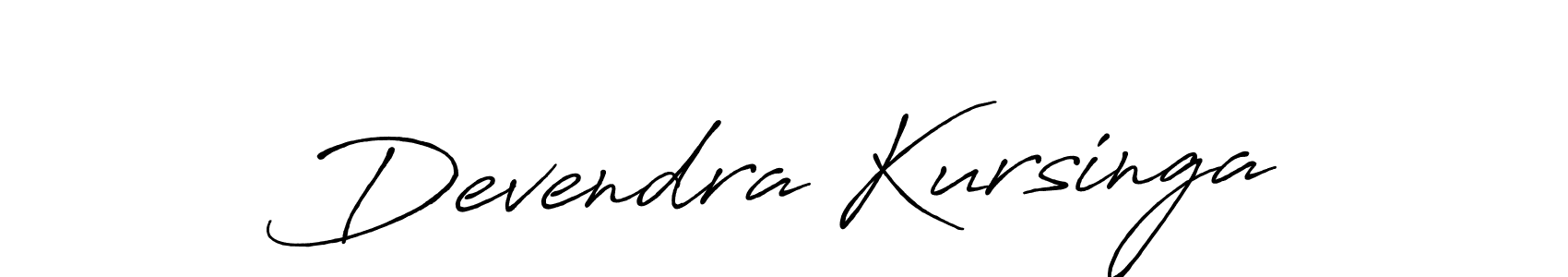 Also You can easily find your signature by using the search form. We will create Devendra Kursinga name handwritten signature images for you free of cost using Antro_Vectra_Bolder sign style. Devendra Kursinga signature style 7 images and pictures png