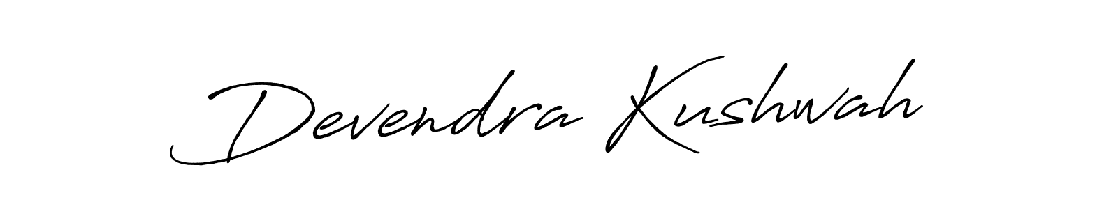 Create a beautiful signature design for name Devendra Kushwah. With this signature (Antro_Vectra_Bolder) fonts, you can make a handwritten signature for free. Devendra Kushwah signature style 7 images and pictures png