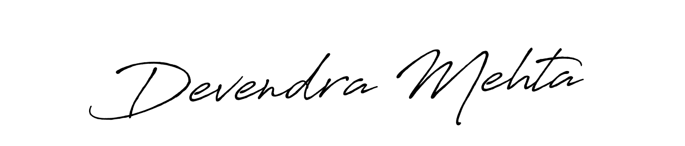How to make Devendra Mehta signature? Antro_Vectra_Bolder is a professional autograph style. Create handwritten signature for Devendra Mehta name. Devendra Mehta signature style 7 images and pictures png