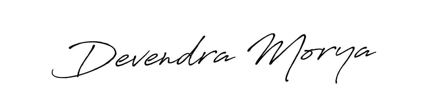 Design your own signature with our free online signature maker. With this signature software, you can create a handwritten (Antro_Vectra_Bolder) signature for name Devendra Morya. Devendra Morya signature style 7 images and pictures png