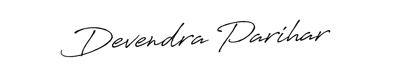 Make a beautiful signature design for name Devendra Parihar. With this signature (Antro_Vectra_Bolder) style, you can create a handwritten signature for free. Devendra Parihar signature style 7 images and pictures png