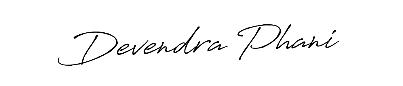How to make Devendra Phani signature? Antro_Vectra_Bolder is a professional autograph style. Create handwritten signature for Devendra Phani name. Devendra Phani signature style 7 images and pictures png