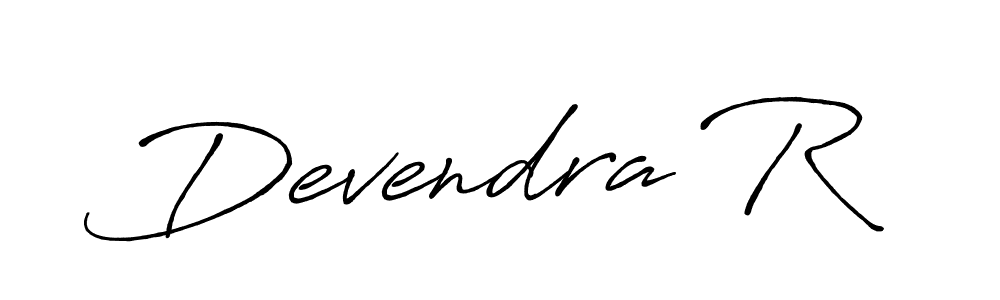 Devendra R stylish signature style. Best Handwritten Sign (Antro_Vectra_Bolder) for my name. Handwritten Signature Collection Ideas for my name Devendra R. Devendra R signature style 7 images and pictures png