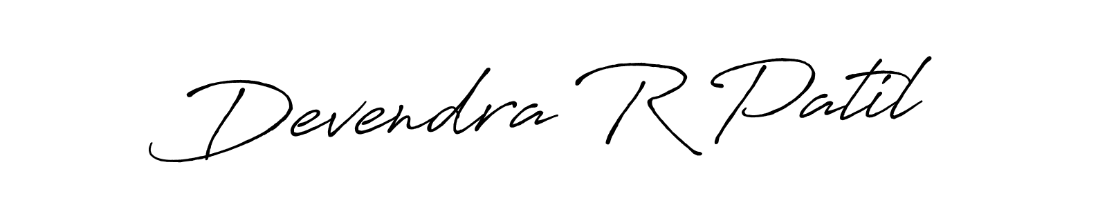 How to make Devendra R Patil name signature. Use Antro_Vectra_Bolder style for creating short signs online. This is the latest handwritten sign. Devendra R Patil signature style 7 images and pictures png