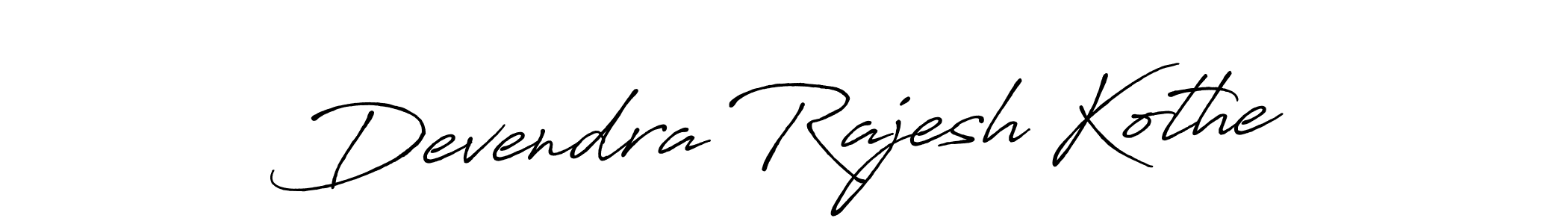 Antro_Vectra_Bolder is a professional signature style that is perfect for those who want to add a touch of class to their signature. It is also a great choice for those who want to make their signature more unique. Get Devendra Rajesh Kothe name to fancy signature for free. Devendra Rajesh Kothe signature style 7 images and pictures png