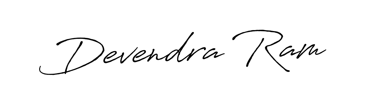 How to make Devendra Ram name signature. Use Antro_Vectra_Bolder style for creating short signs online. This is the latest handwritten sign. Devendra Ram signature style 7 images and pictures png