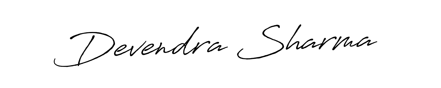 Use a signature maker to create a handwritten signature online. With this signature software, you can design (Antro_Vectra_Bolder) your own signature for name Devendra Sharma. Devendra Sharma signature style 7 images and pictures png