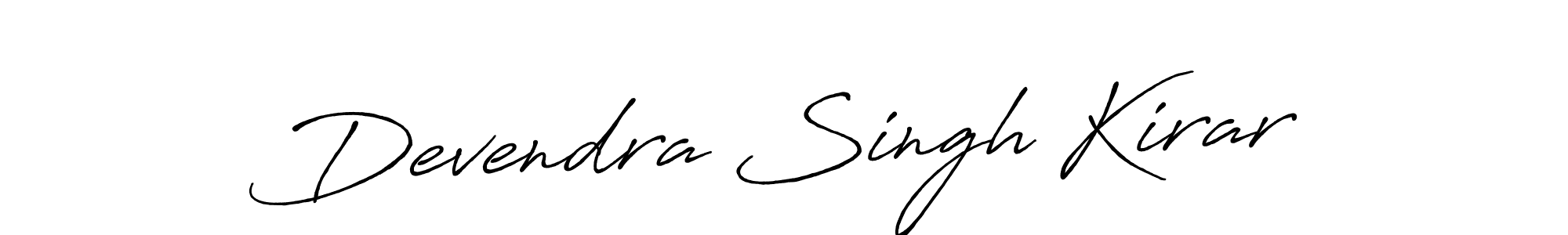 It looks lik you need a new signature style for name Devendra Singh Kirar. Design unique handwritten (Antro_Vectra_Bolder) signature with our free signature maker in just a few clicks. Devendra Singh Kirar signature style 7 images and pictures png
