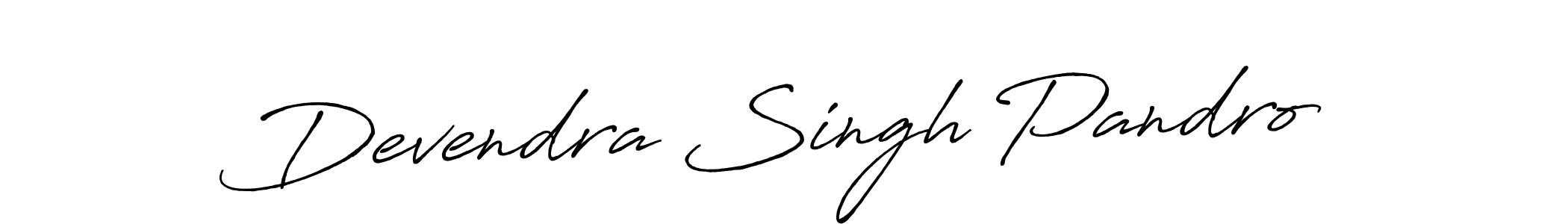 Create a beautiful signature design for name Devendra Singh Pandro. With this signature (Antro_Vectra_Bolder) fonts, you can make a handwritten signature for free. Devendra Singh Pandro signature style 7 images and pictures png