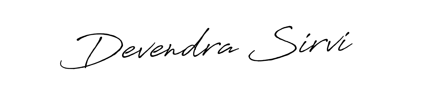 Use a signature maker to create a handwritten signature online. With this signature software, you can design (Antro_Vectra_Bolder) your own signature for name Devendra Sirvi. Devendra Sirvi signature style 7 images and pictures png