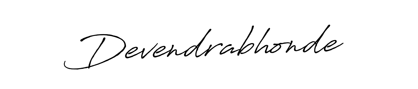 Devendrabhonde stylish signature style. Best Handwritten Sign (Antro_Vectra_Bolder) for my name. Handwritten Signature Collection Ideas for my name Devendrabhonde. Devendrabhonde signature style 7 images and pictures png