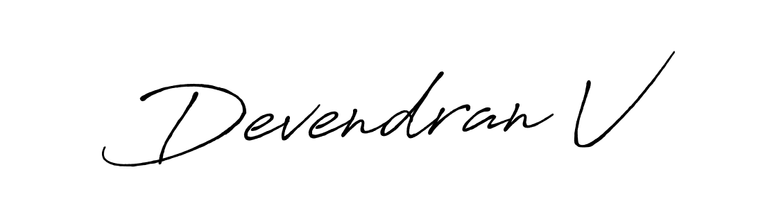 This is the best signature style for the Devendran V name. Also you like these signature font (Antro_Vectra_Bolder). Mix name signature. Devendran V signature style 7 images and pictures png