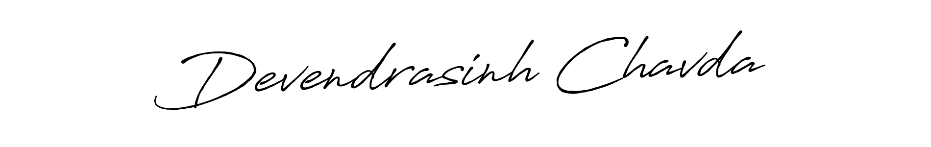 Create a beautiful signature design for name Devendrasinh Chavda. With this signature (Antro_Vectra_Bolder) fonts, you can make a handwritten signature for free. Devendrasinh Chavda signature style 7 images and pictures png