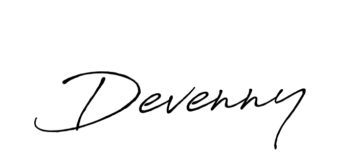 Design your own signature with our free online signature maker. With this signature software, you can create a handwritten (Antro_Vectra_Bolder) signature for name Devenny. Devenny signature style 7 images and pictures png