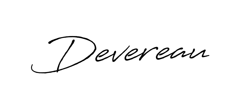 How to make Devereau signature? Antro_Vectra_Bolder is a professional autograph style. Create handwritten signature for Devereau name. Devereau signature style 7 images and pictures png