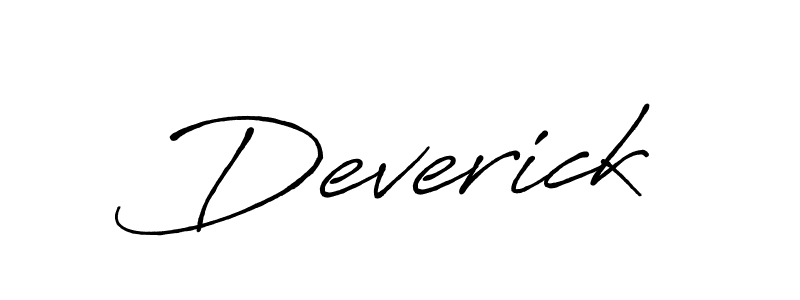 Deverick stylish signature style. Best Handwritten Sign (Antro_Vectra_Bolder) for my name. Handwritten Signature Collection Ideas for my name Deverick. Deverick signature style 7 images and pictures png