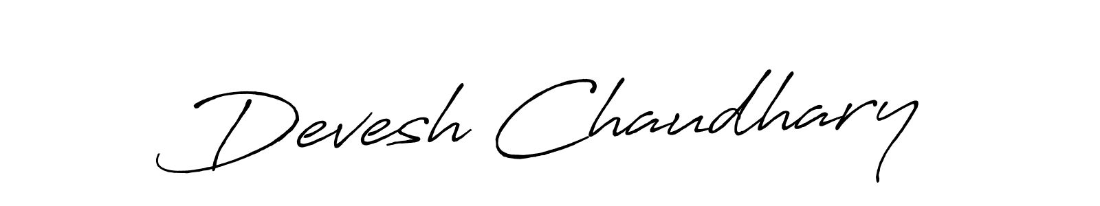 Design your own signature with our free online signature maker. With this signature software, you can create a handwritten (Antro_Vectra_Bolder) signature for name Devesh Chaudhary. Devesh Chaudhary signature style 7 images and pictures png