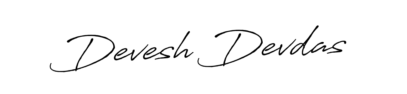 Make a beautiful signature design for name Devesh Devdas. With this signature (Antro_Vectra_Bolder) style, you can create a handwritten signature for free. Devesh Devdas signature style 7 images and pictures png