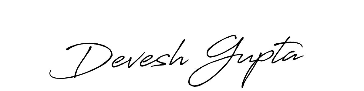 How to make Devesh Gupta signature? Antro_Vectra_Bolder is a professional autograph style. Create handwritten signature for Devesh Gupta name. Devesh Gupta signature style 7 images and pictures png