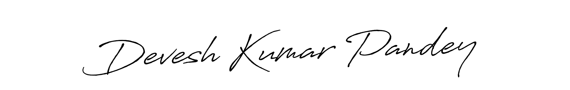 Also we have Devesh Kumar Pandey name is the best signature style. Create professional handwritten signature collection using Antro_Vectra_Bolder autograph style. Devesh Kumar Pandey signature style 7 images and pictures png