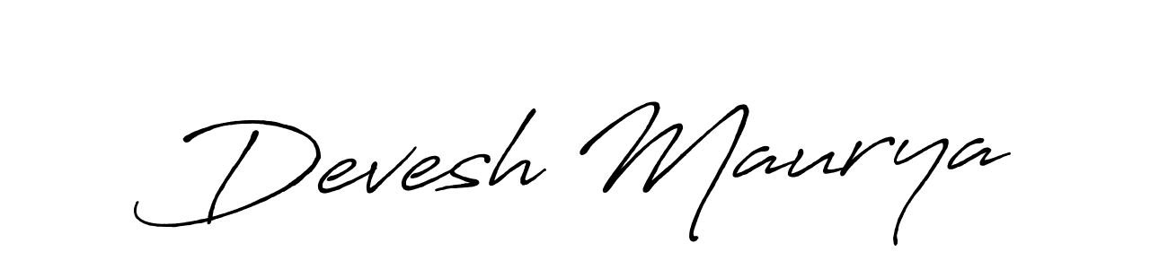 Design your own signature with our free online signature maker. With this signature software, you can create a handwritten (Antro_Vectra_Bolder) signature for name Devesh Maurya. Devesh Maurya signature style 7 images and pictures png
