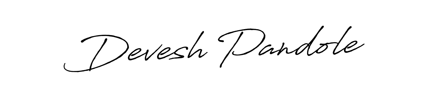 Also we have Devesh Pandole name is the best signature style. Create professional handwritten signature collection using Antro_Vectra_Bolder autograph style. Devesh Pandole signature style 7 images and pictures png