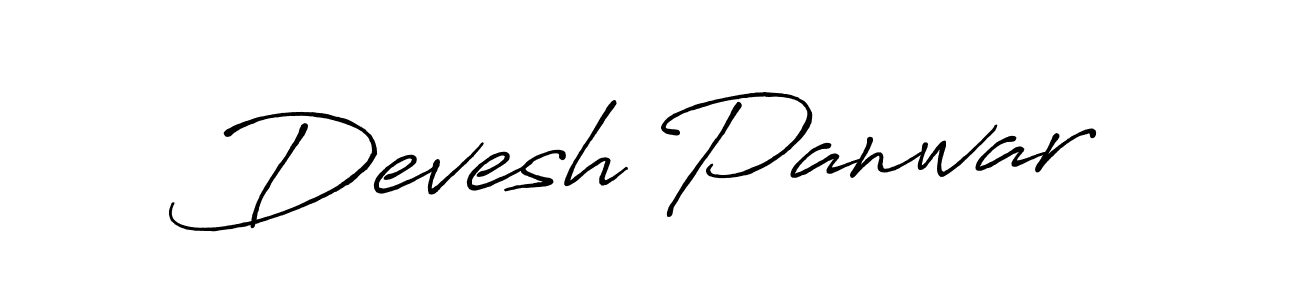 It looks lik you need a new signature style for name Devesh Panwar. Design unique handwritten (Antro_Vectra_Bolder) signature with our free signature maker in just a few clicks. Devesh Panwar signature style 7 images and pictures png