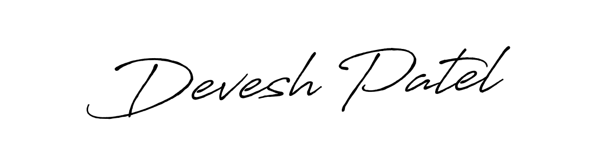 The best way (Antro_Vectra_Bolder) to make a short signature is to pick only two or three words in your name. The name Devesh Patel include a total of six letters. For converting this name. Devesh Patel signature style 7 images and pictures png