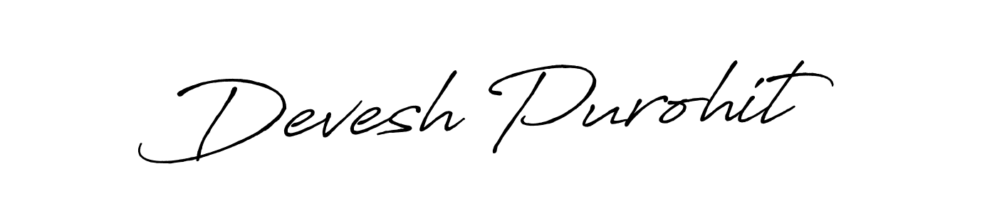 It looks lik you need a new signature style for name Devesh Purohit. Design unique handwritten (Antro_Vectra_Bolder) signature with our free signature maker in just a few clicks. Devesh Purohit signature style 7 images and pictures png