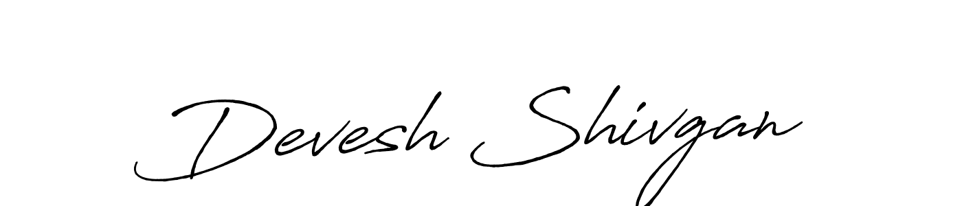 How to make Devesh Shivgan signature? Antro_Vectra_Bolder is a professional autograph style. Create handwritten signature for Devesh Shivgan name. Devesh Shivgan signature style 7 images and pictures png