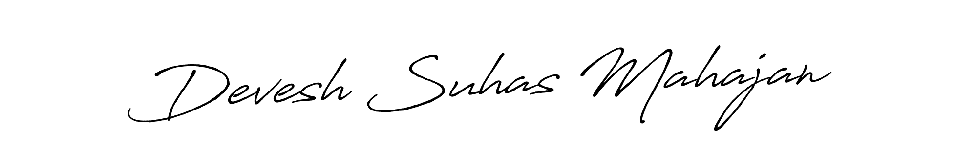 How to make Devesh Suhas Mahajan name signature. Use Antro_Vectra_Bolder style for creating short signs online. This is the latest handwritten sign. Devesh Suhas Mahajan signature style 7 images and pictures png