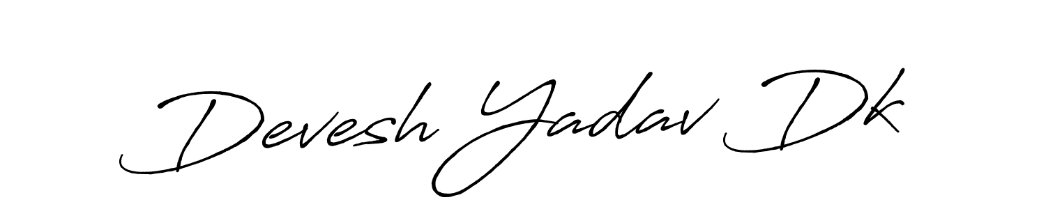 Use a signature maker to create a handwritten signature online. With this signature software, you can design (Antro_Vectra_Bolder) your own signature for name Devesh Yadav Dk. Devesh Yadav Dk signature style 7 images and pictures png