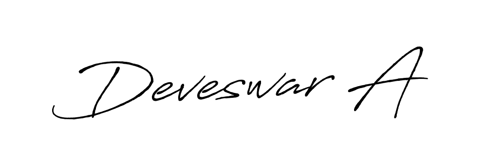 You can use this online signature creator to create a handwritten signature for the name Deveswar A. This is the best online autograph maker. Deveswar A signature style 7 images and pictures png