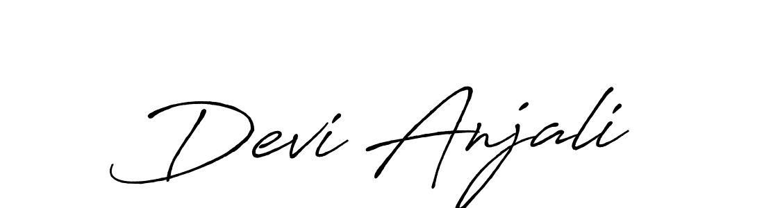 The best way (Antro_Vectra_Bolder) to make a short signature is to pick only two or three words in your name. The name Devi Anjali include a total of six letters. For converting this name. Devi Anjali signature style 7 images and pictures png