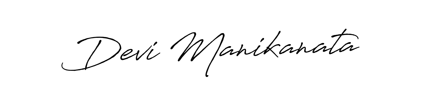 Create a beautiful signature design for name Devi Manikanata. With this signature (Antro_Vectra_Bolder) fonts, you can make a handwritten signature for free. Devi Manikanata signature style 7 images and pictures png