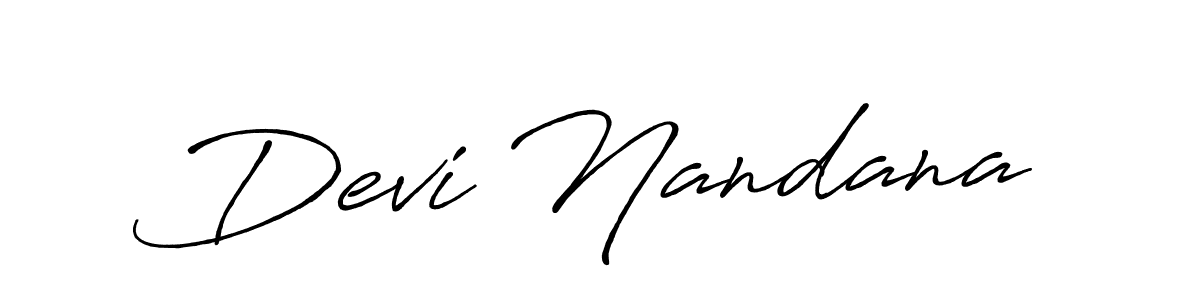 Make a beautiful signature design for name Devi Nandana. With this signature (Antro_Vectra_Bolder) style, you can create a handwritten signature for free. Devi Nandana signature style 7 images and pictures png