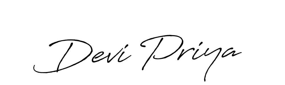 Also You can easily find your signature by using the search form. We will create Devi Priya name handwritten signature images for you free of cost using Antro_Vectra_Bolder sign style. Devi Priya signature style 7 images and pictures png