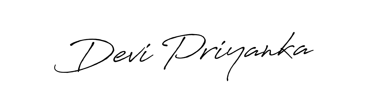 How to make Devi Priyanka signature? Antro_Vectra_Bolder is a professional autograph style. Create handwritten signature for Devi Priyanka name. Devi Priyanka signature style 7 images and pictures png