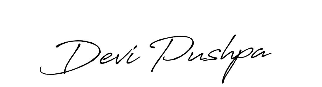 It looks lik you need a new signature style for name Devi Pushpa. Design unique handwritten (Antro_Vectra_Bolder) signature with our free signature maker in just a few clicks. Devi Pushpa signature style 7 images and pictures png