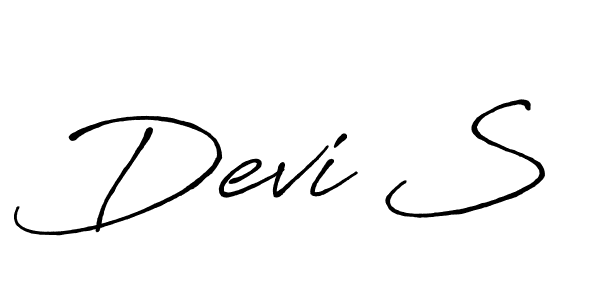 Also You can easily find your signature by using the search form. We will create Devi S name handwritten signature images for you free of cost using Antro_Vectra_Bolder sign style. Devi S signature style 7 images and pictures png