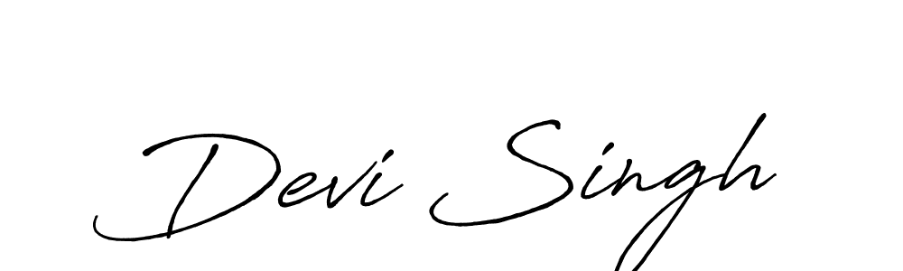 How to make Devi Singh name signature. Use Antro_Vectra_Bolder style for creating short signs online. This is the latest handwritten sign. Devi Singh signature style 7 images and pictures png