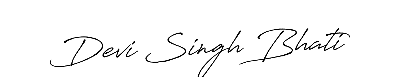 Create a beautiful signature design for name Devi Singh Bhati. With this signature (Antro_Vectra_Bolder) fonts, you can make a handwritten signature for free. Devi Singh Bhati signature style 7 images and pictures png