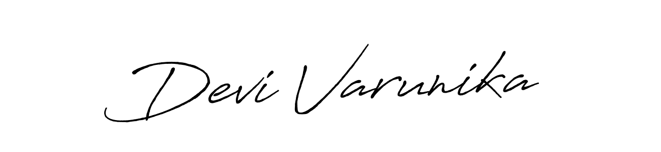 if you are searching for the best signature style for your name Devi Varunika. so please give up your signature search. here we have designed multiple signature styles  using Antro_Vectra_Bolder. Devi Varunika signature style 7 images and pictures png