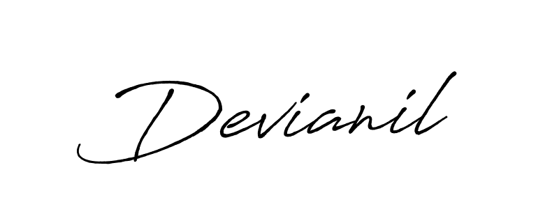 Devianil stylish signature style. Best Handwritten Sign (Antro_Vectra_Bolder) for my name. Handwritten Signature Collection Ideas for my name Devianil. Devianil signature style 7 images and pictures png