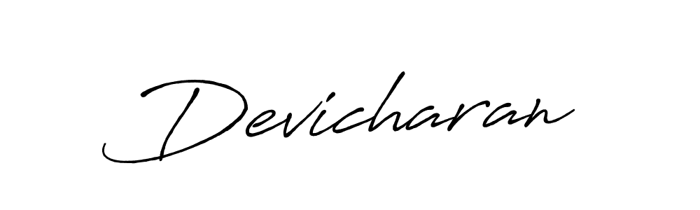 Devicharan stylish signature style. Best Handwritten Sign (Antro_Vectra_Bolder) for my name. Handwritten Signature Collection Ideas for my name Devicharan. Devicharan signature style 7 images and pictures png
