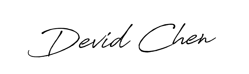 Similarly Antro_Vectra_Bolder is the best handwritten signature design. Signature creator online .You can use it as an online autograph creator for name Devid Chen. Devid Chen signature style 7 images and pictures png