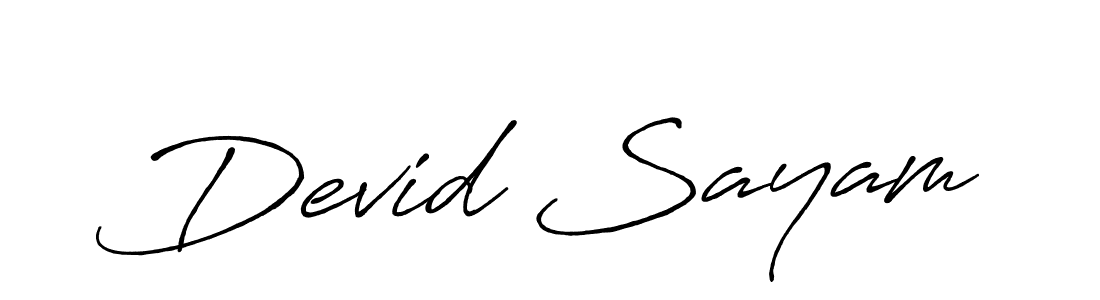 Antro_Vectra_Bolder is a professional signature style that is perfect for those who want to add a touch of class to their signature. It is also a great choice for those who want to make their signature more unique. Get Devid Sayam name to fancy signature for free. Devid Sayam signature style 7 images and pictures png