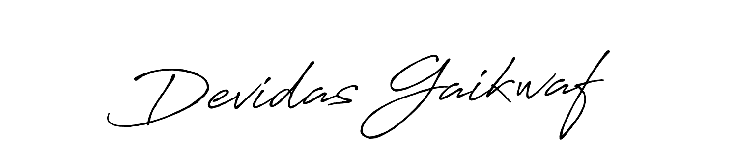 Design your own signature with our free online signature maker. With this signature software, you can create a handwritten (Antro_Vectra_Bolder) signature for name Devidas Gaikwaf. Devidas Gaikwaf signature style 7 images and pictures png