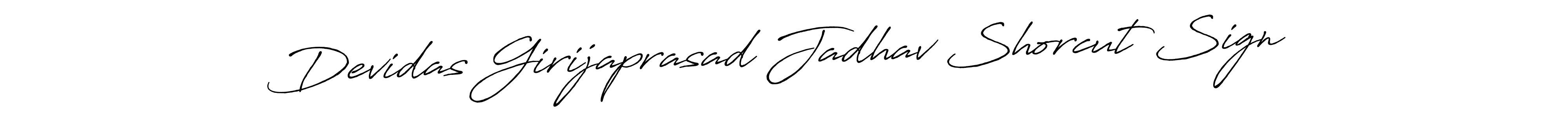 Create a beautiful signature design for name Devidas Girijaprasad Jadhav Shorcut Sign. With this signature (Antro_Vectra_Bolder) fonts, you can make a handwritten signature for free. Devidas Girijaprasad Jadhav Shorcut Sign signature style 7 images and pictures png