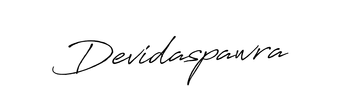 Use a signature maker to create a handwritten signature online. With this signature software, you can design (Antro_Vectra_Bolder) your own signature for name Devidaspawra. Devidaspawra signature style 7 images and pictures png